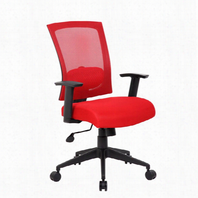 Bo Ss Officce Products Mesh Back Task Office Chair In Red