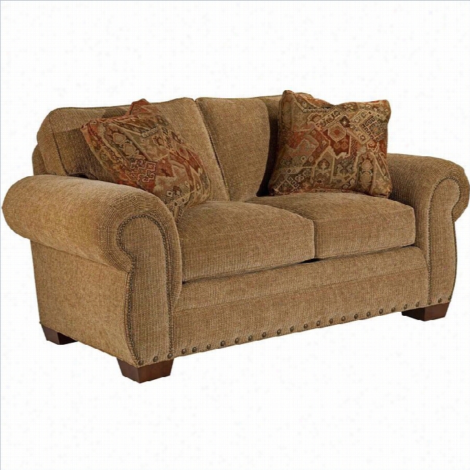 Broyhill Camvridbe Two Seat Loveseat With Attic Heirlooms  Wood Stain