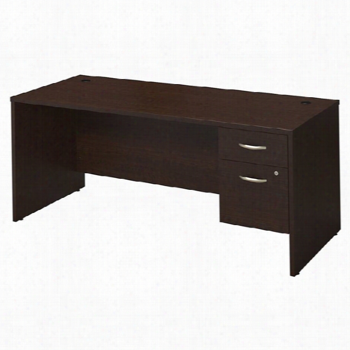 Bush Bbf Series  C Elite 72w X 30d Computer Desk Shell In Mocha Cherry