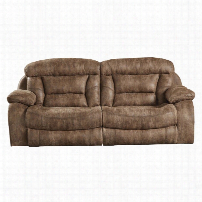 Catnapper Desmond Powre Lay Flat Reclining Sofa In Mushroom