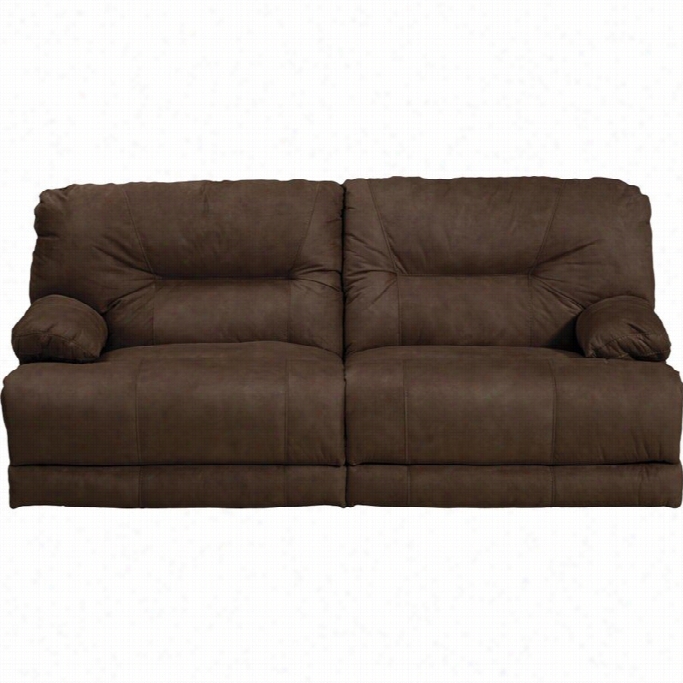 Catnapper Noble Lay Flat Reclining Fabr Ic Sofa In Espresso