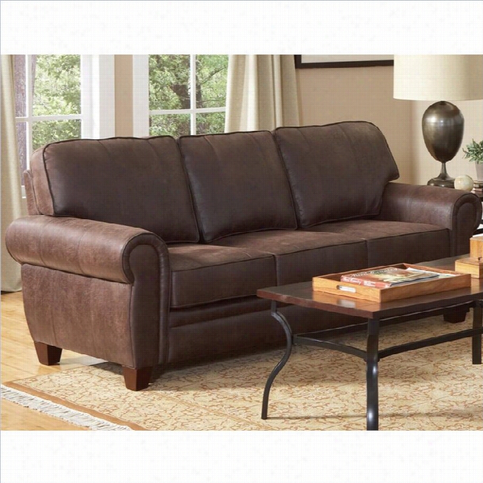 Coaster Bentley Elwgaant And Simple Microfiber Sofa In Brown