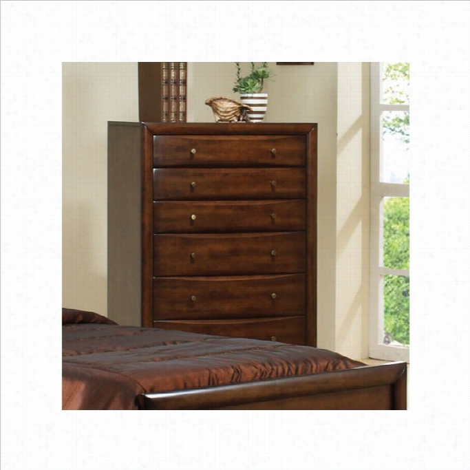 Coaster Hillary And Scottsdale 6 Draer Chest In Warm Brown Finish