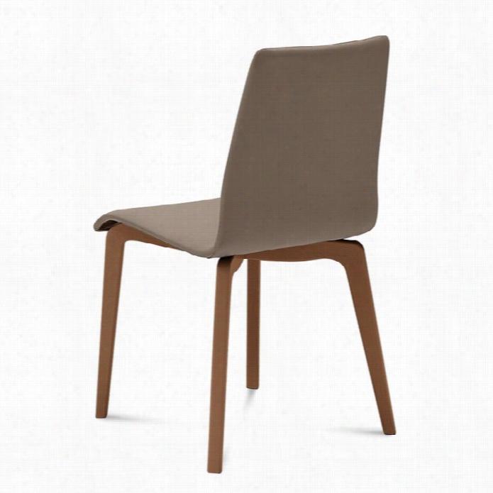 Domitalia Jude Diining Chair In Skill Taupe And Walnut