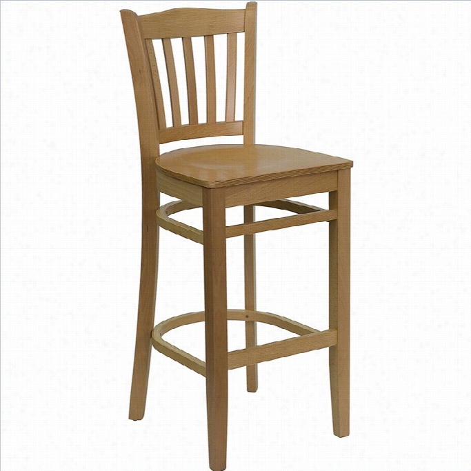 Flash Furniture Hercules 30 Vertical Sla Back Bar  Stool In Regular