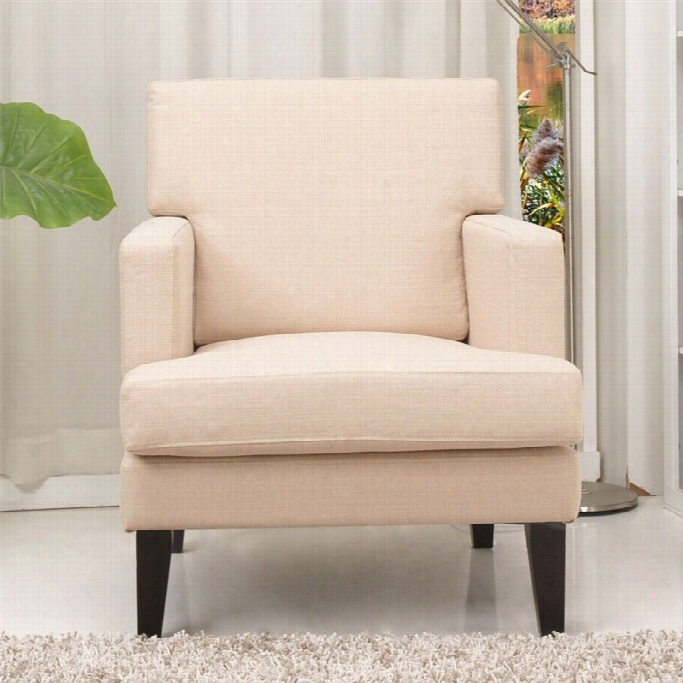 Gold Sparrow Tulsa Fabric Arm Chair In Cream