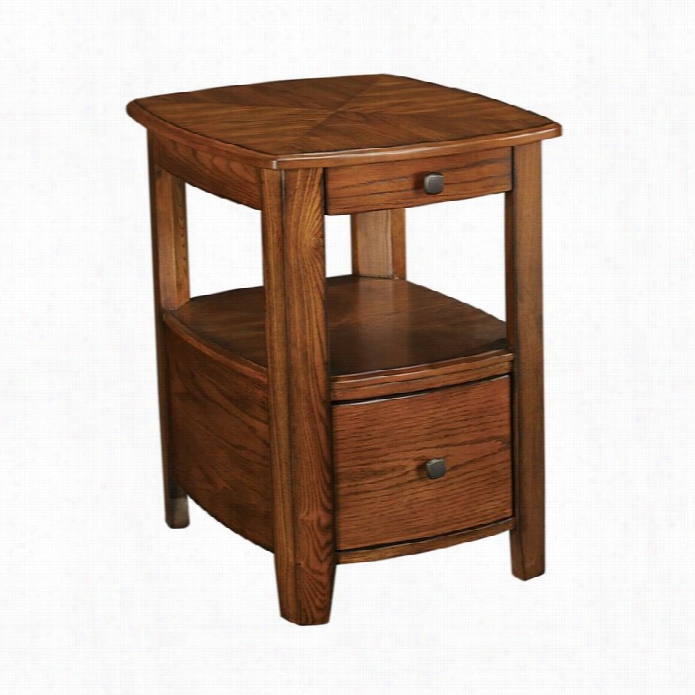 Hammary Primo Chairside Table In Brown