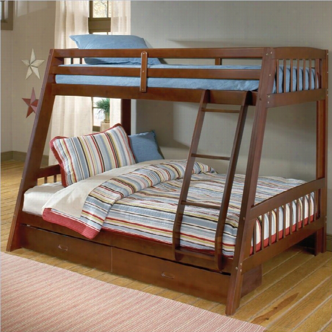 Hillsdale Rockdale Twin Over Full Bunk Bed In Cherry