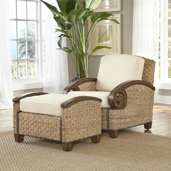 Home Stles Cabana Banana Iii Acccent Chair And Ottoman In Honey