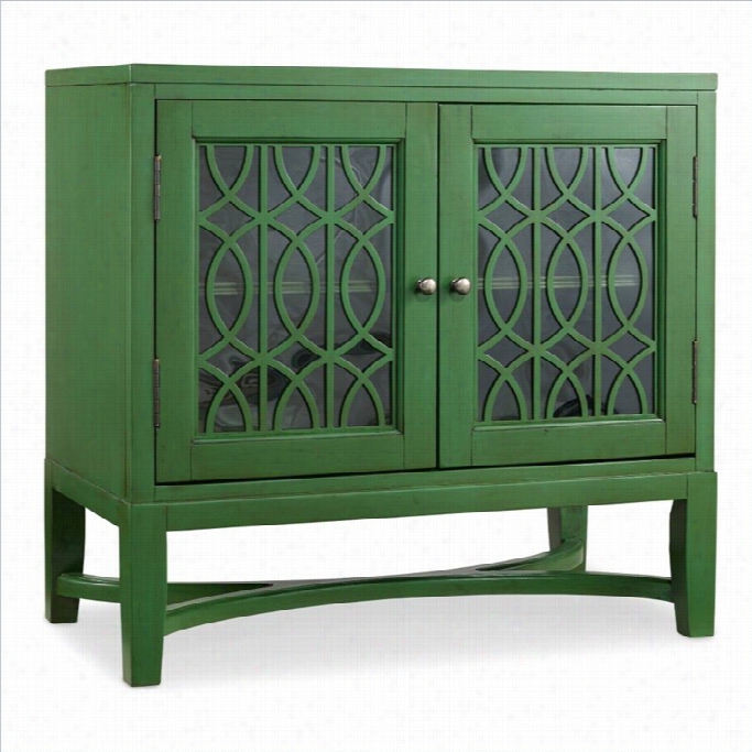 Hooker Furniture  Melange 2--door Emerald Fretwork Accent Chest In Emerald