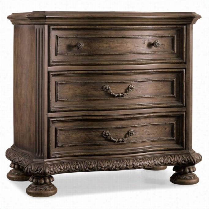 Hooker Appendages Rhapsody 3-drawer Nightstand In Rustic Wal Nut