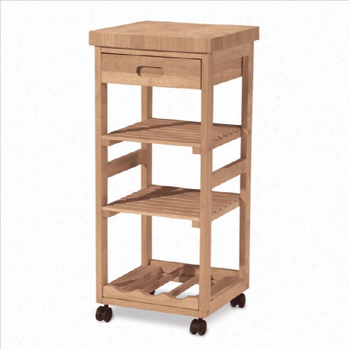 International Concepts Unfinished Kitchen Trolley