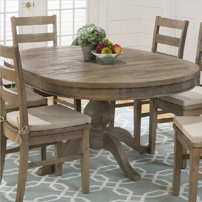 Jofran 941 Series Oval Dining Table In Slater Mill Pine