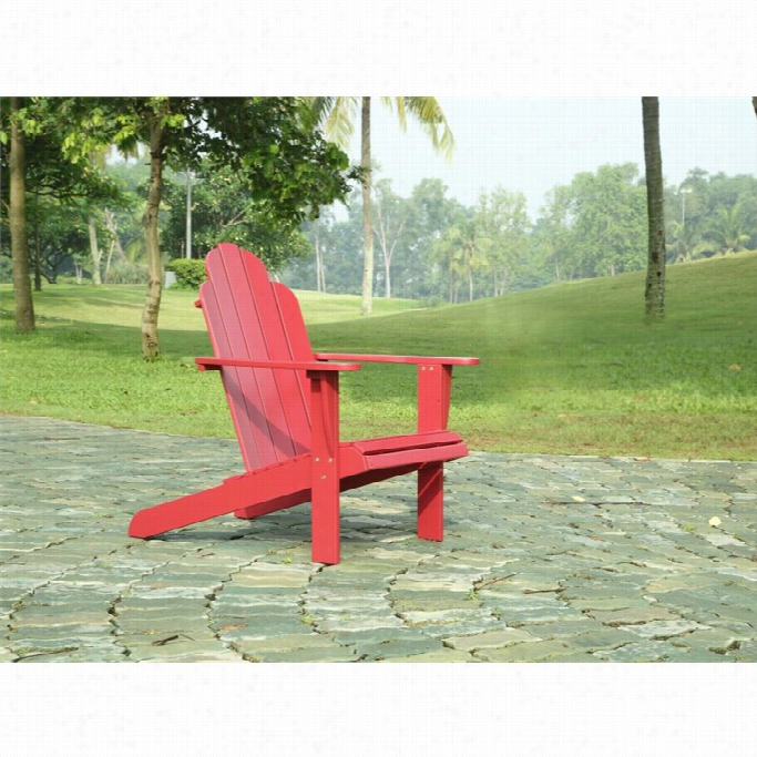 Linon Adirondack Chair In Red