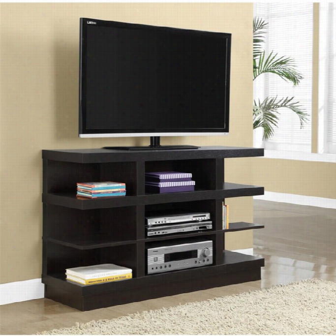 Monarch 48 Nine Sshelf Tv Stand In Cappuccino