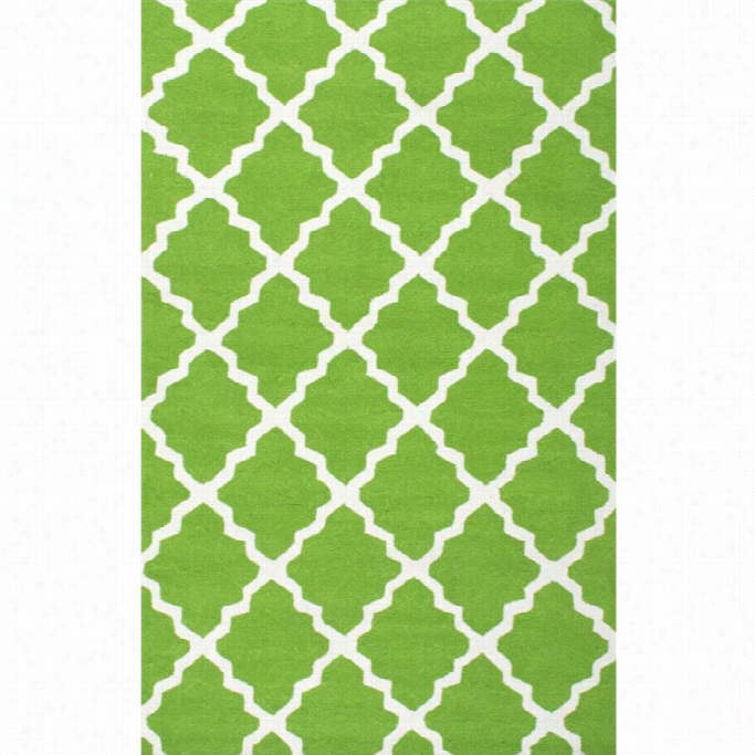 Nulom 8' X 10' Chirography Hooked Fiona Indoor And  Outdoor Area Rug In Green