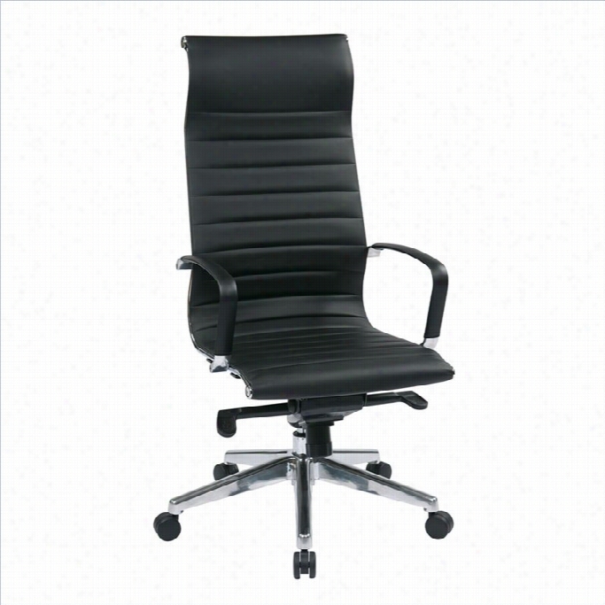 Office Star High Back Eco Leather Office Chair In Black