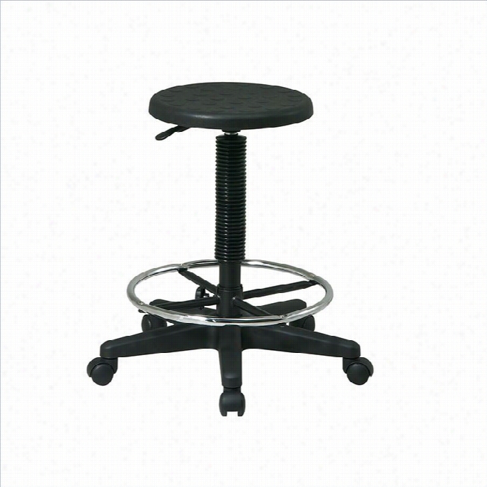 Office Star Self-skkinned Urethane Stool With Footrest