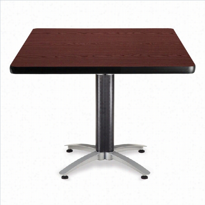 Ofm Mesh Base 4 2 Square Table In Mahogany