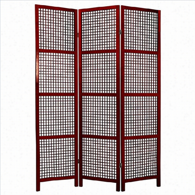 Oriental Furniture 6 ' Tall Miyagi Sh Oji  Screen Inr Osewood