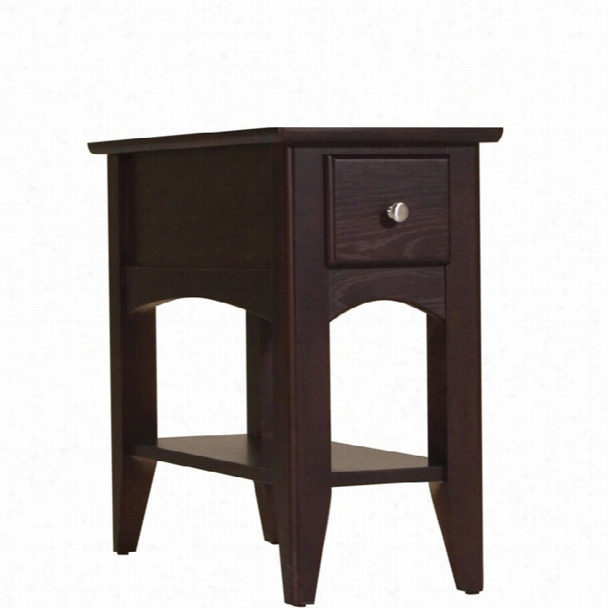 Riverside Furniture Metro Ii Chairside End Table In Ebony Brown