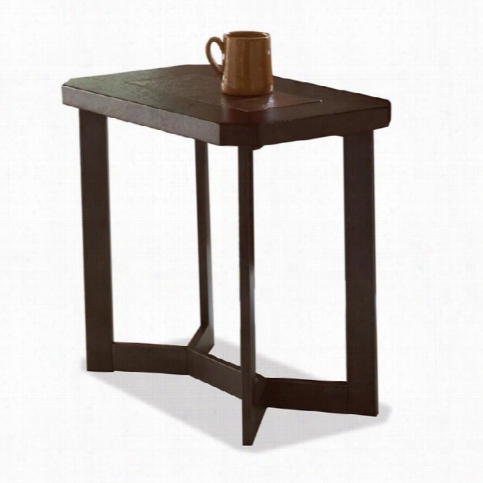 Riverside Madeirz Wood Chairside Table  In Weathered Copper