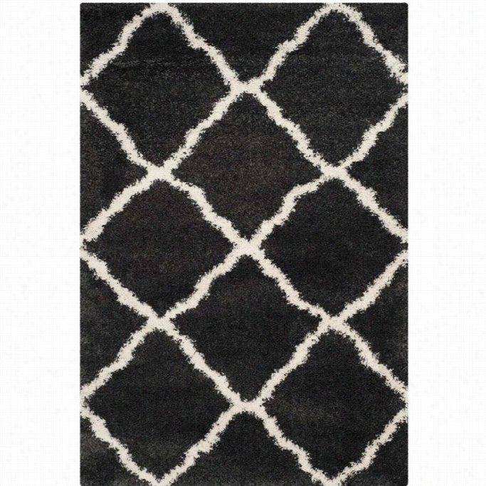 Safavieh Beliez Shag Charcoal Shag Rug - 4' X  6'