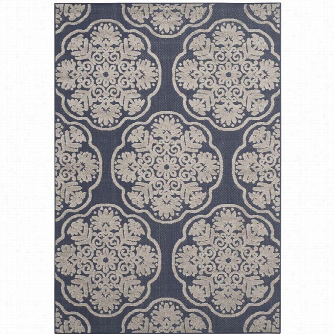 Safavieh Cottage Navy Transitional Rug - 6'7 X 9'6