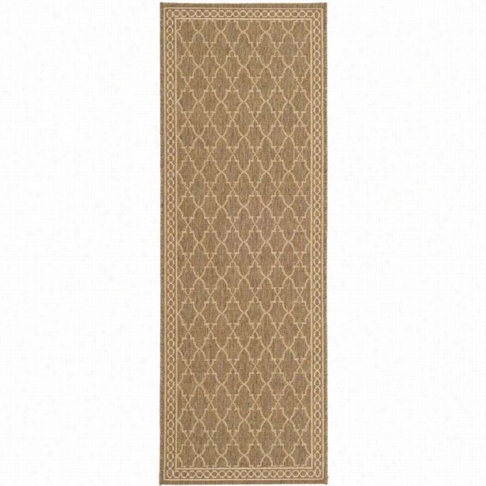 Safavih Courtyard Dark Beige Indoo R Outdoor Rug - Runner 2'3 X 10'