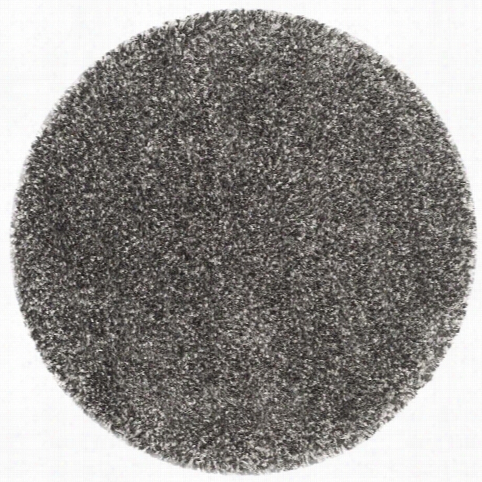 Safavieh New York Shag Dark Grey Shag Rug - Round 4'