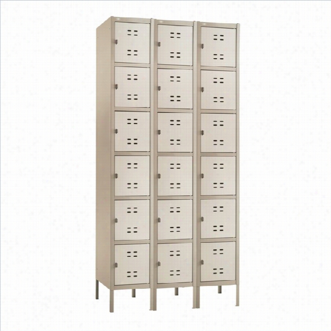 Safco Box Locker 3 Column In Tan