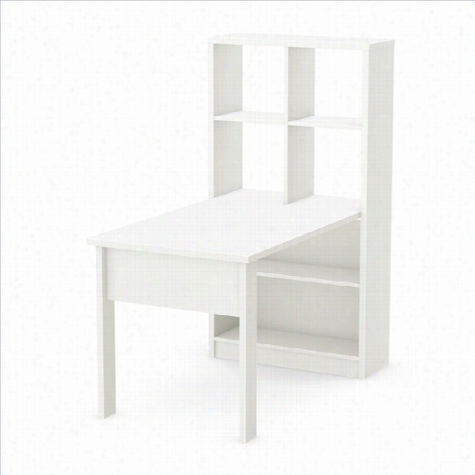 South Shoreannexe Art Table And Storageunit Comb O In Genuine White