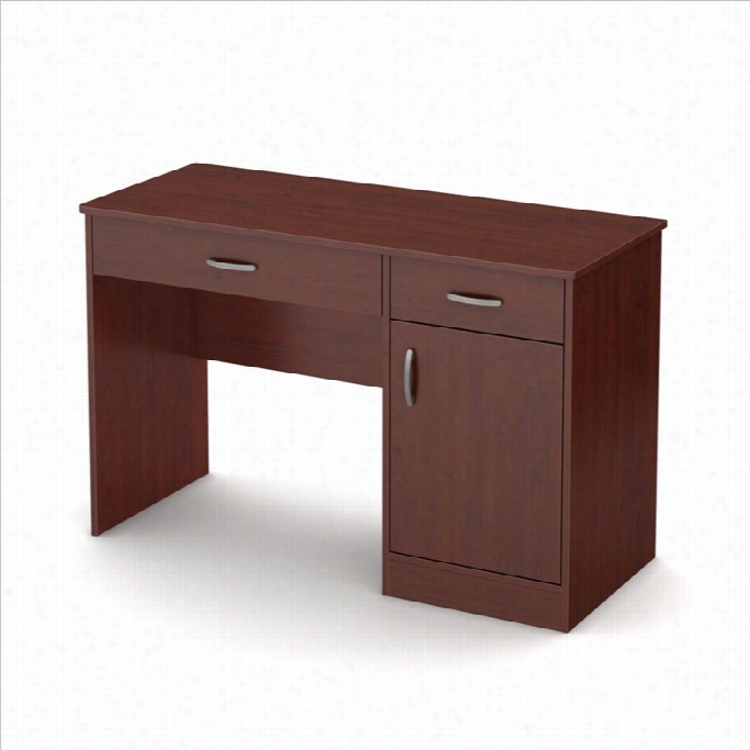 South Shore Axss Small Computer Desk In Royal  Cherry