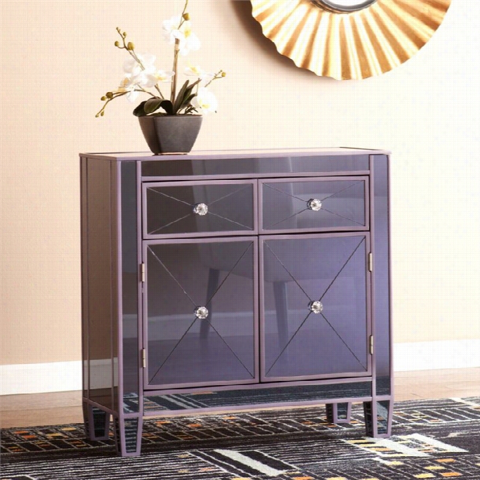 Southern Enterprises Miraeg Colored Mirrored Accent Collection  In Purple