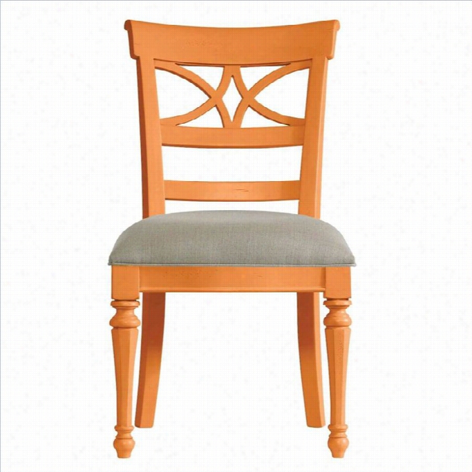 Stanley Furniture Coastal Living Retreat Sea Watch Dining Chair In Spanish Orange