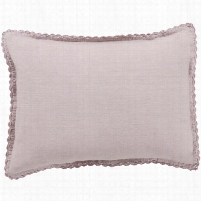 Surya Evelyn Woven Linen Kin Gsham In Purple