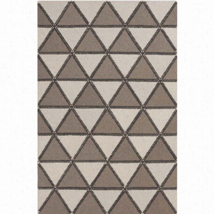 Surya Patch 5' X 7'6 Hand Crafted Wool Rug In Brown And Neutral
