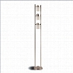Coaster Floor Lamp with White Frosted Shades in Silver