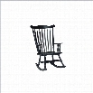 International Concepts Solid Wood Rocking Chair in Antique Black