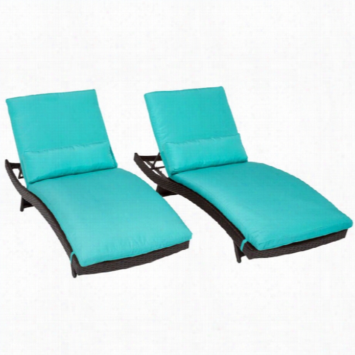 Tkc Bali Wicker Patio Lounges In Aruba (set Of 2)