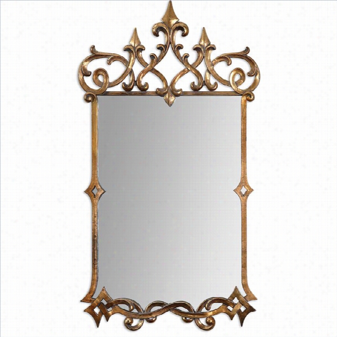 Uttermost Mirandela Hanc Forged Metal Mirror In Antiqued Goold