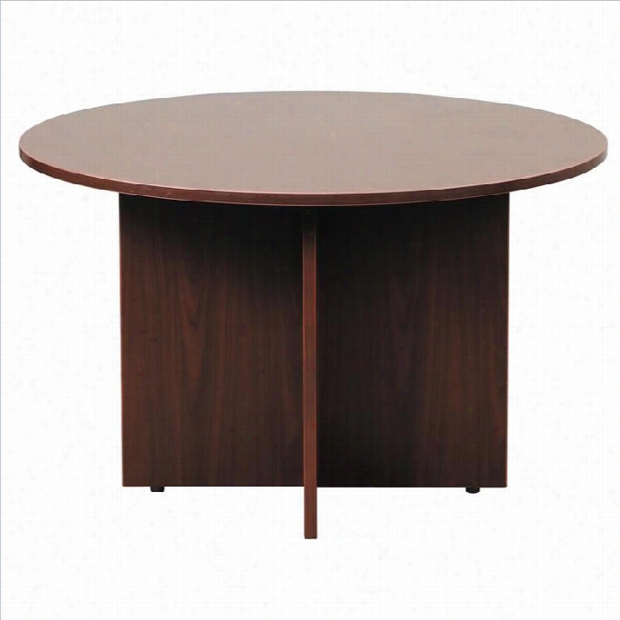 Boss Office Products 47 Ronud Table-mahogany