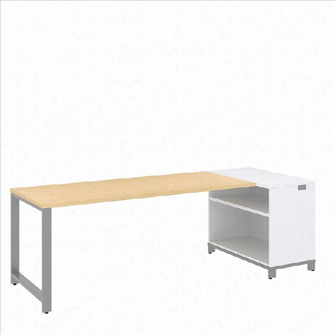 Bush Bfb Momentum 72w X 30d Desk With 30h Open Storage In Natural Maple