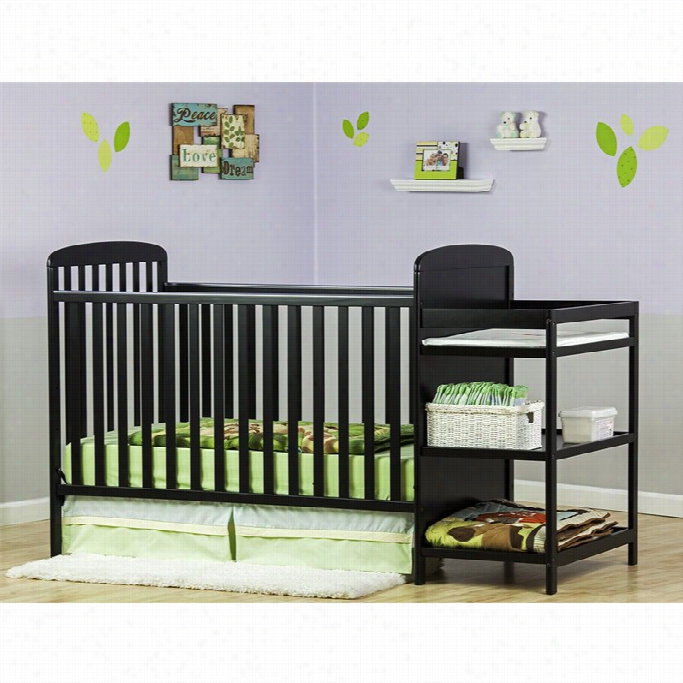 Dream On Me 4-in-1 Abundant Size Crib And  Cangign Table Combo In Wicked