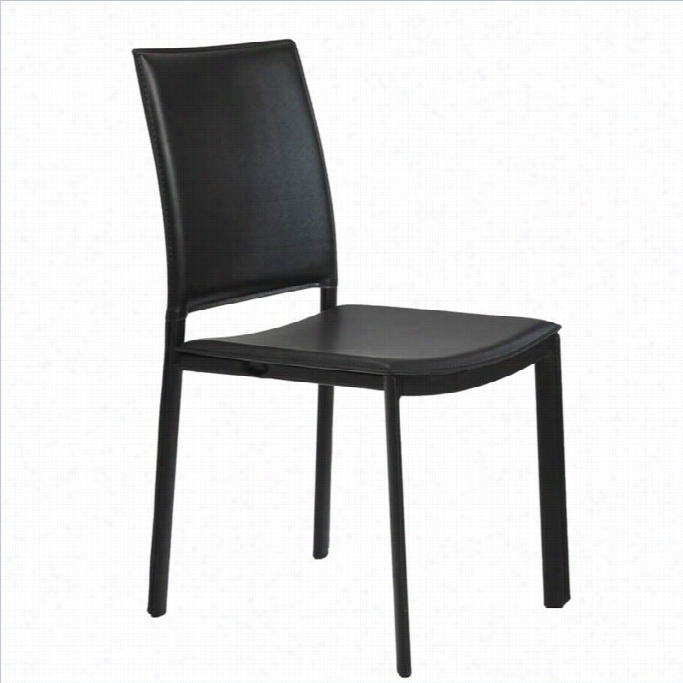 Eurostyle Kate Dining Chair In Black Leatherette
