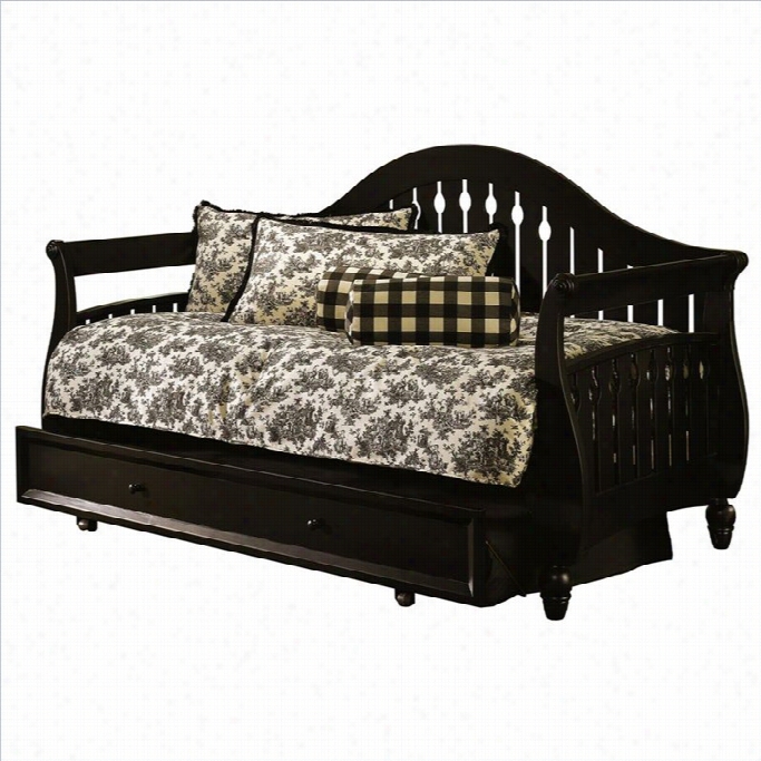Fasihon Bed Farser Sleigh Dabed Front Panel And Rollout Trundle In Black