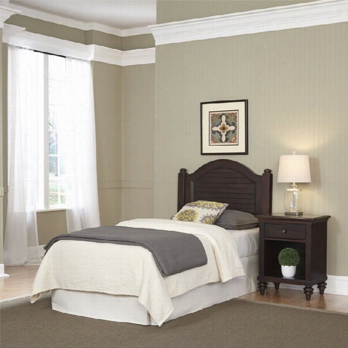 Home Styles Bermuda Twin Headboard And Night Stand Iin Espresso