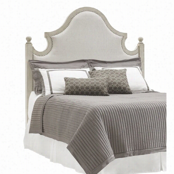 Lexington Oyster Bay Arbor Hil1s King Up Holstered Headboardd In Pearl