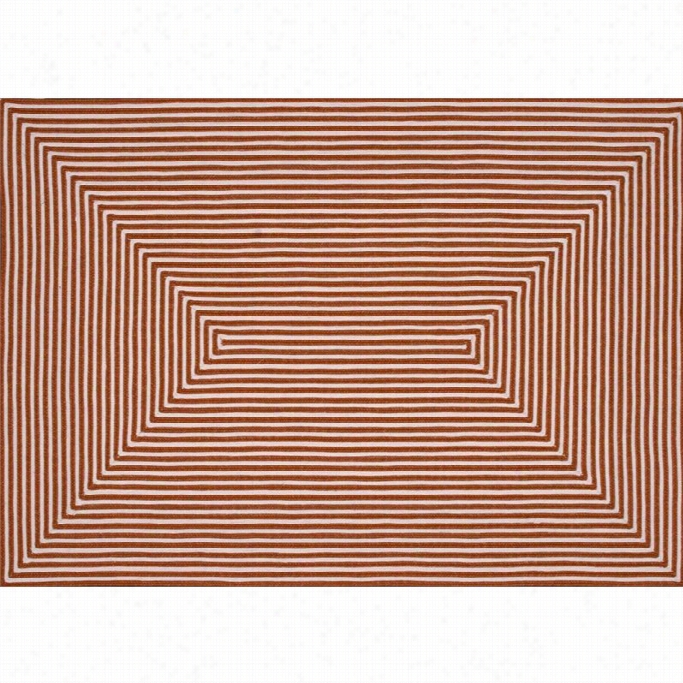 Loloi In Or Ou T5' X 7'6 Hand  Braided Rug In Orange
