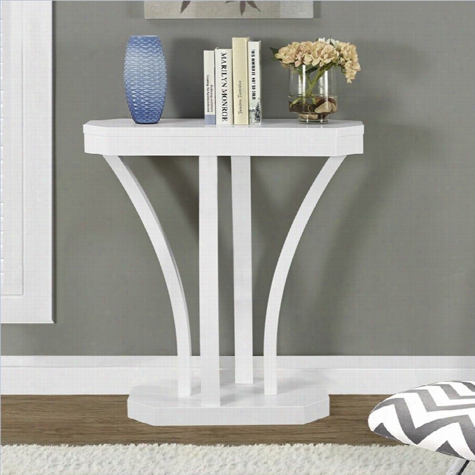 Monarch 32 Hall Console Accnet Table In White